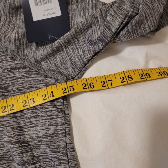 Chaps Golf Mens 1/4 Zip Pullover Gray Heather XXL Polyester NEW Comfort easycare - Picture 5 of 5